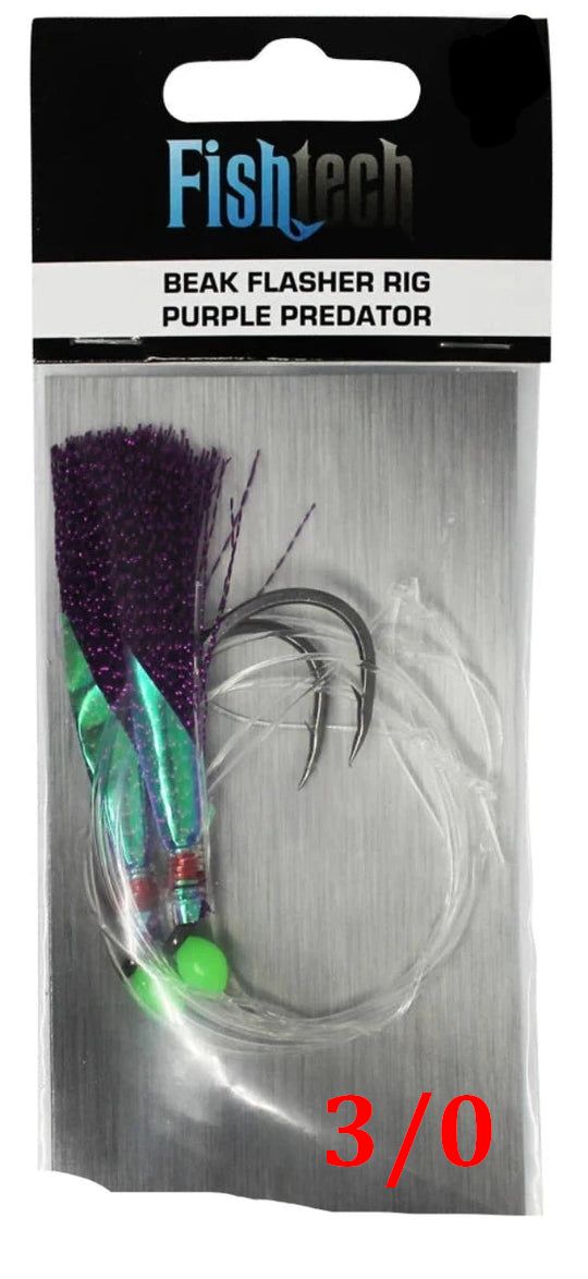 Clearance Flasher Rigs - Purple Predator 3/0 to 7/0