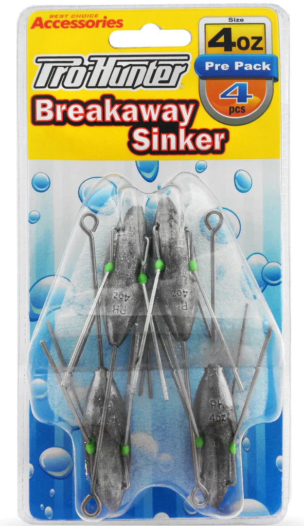 Breakaway Sinkers 4 oz ( pack of 4 ) Pro Hunter