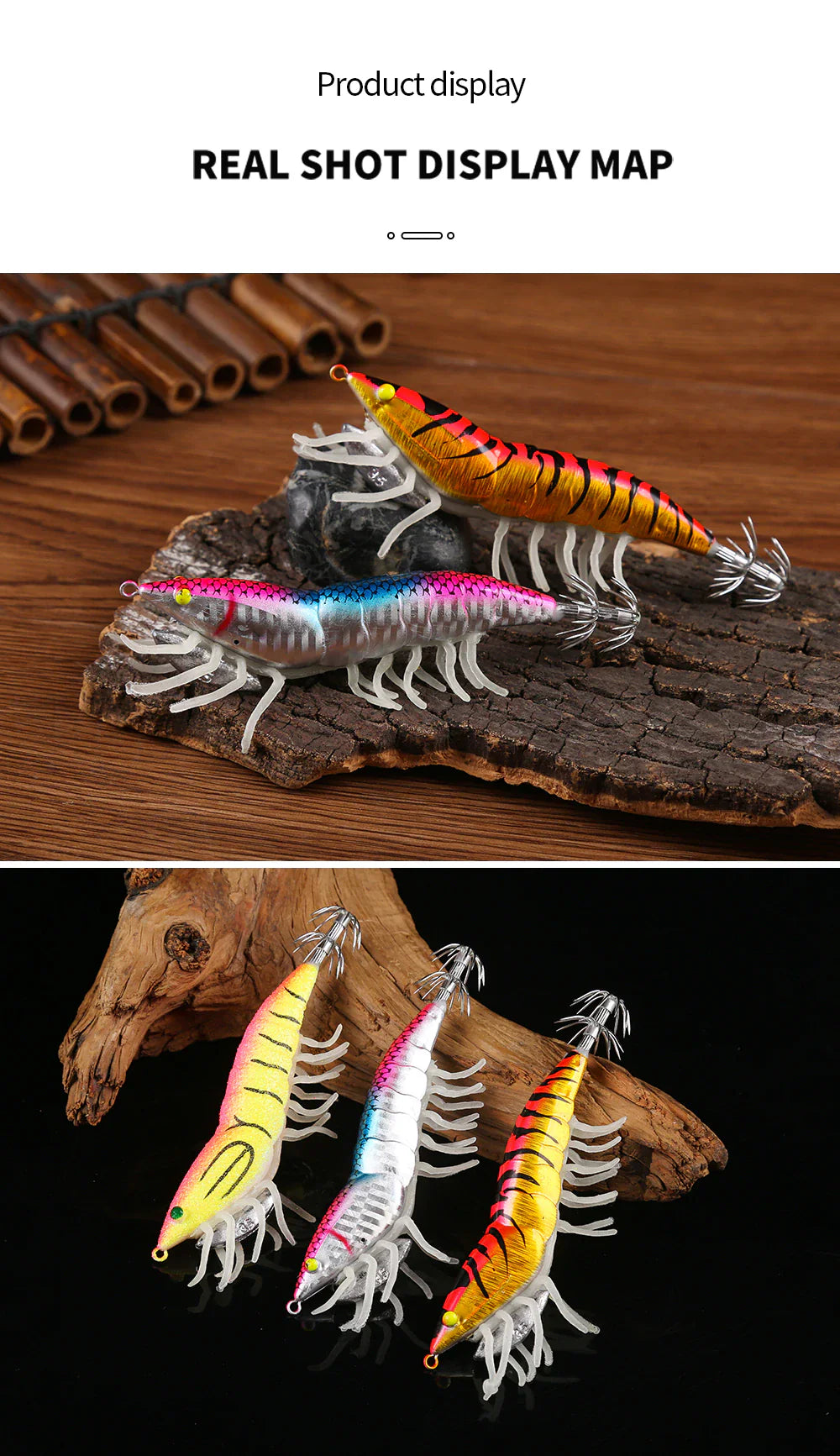 5Pk Lead Head Prawns 90mm x 21g Mixed Colours