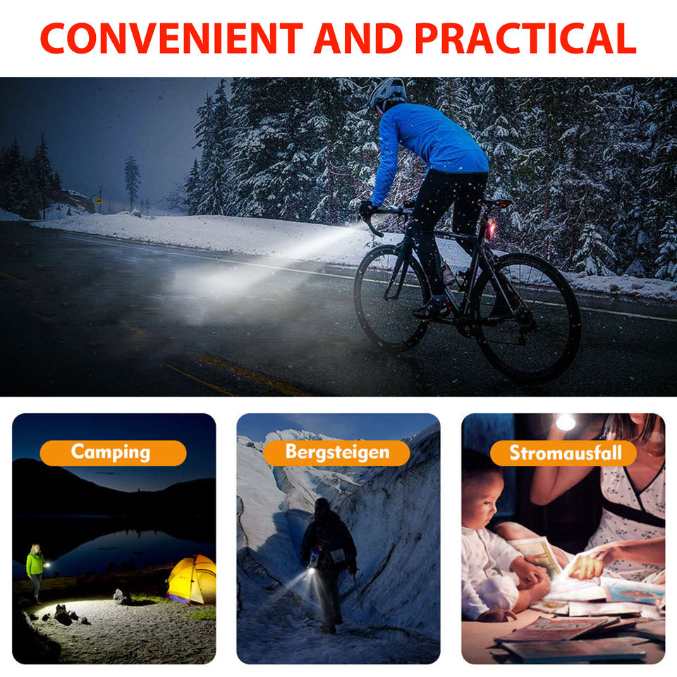Bike Light Set USB Rechargeable Front and Rear