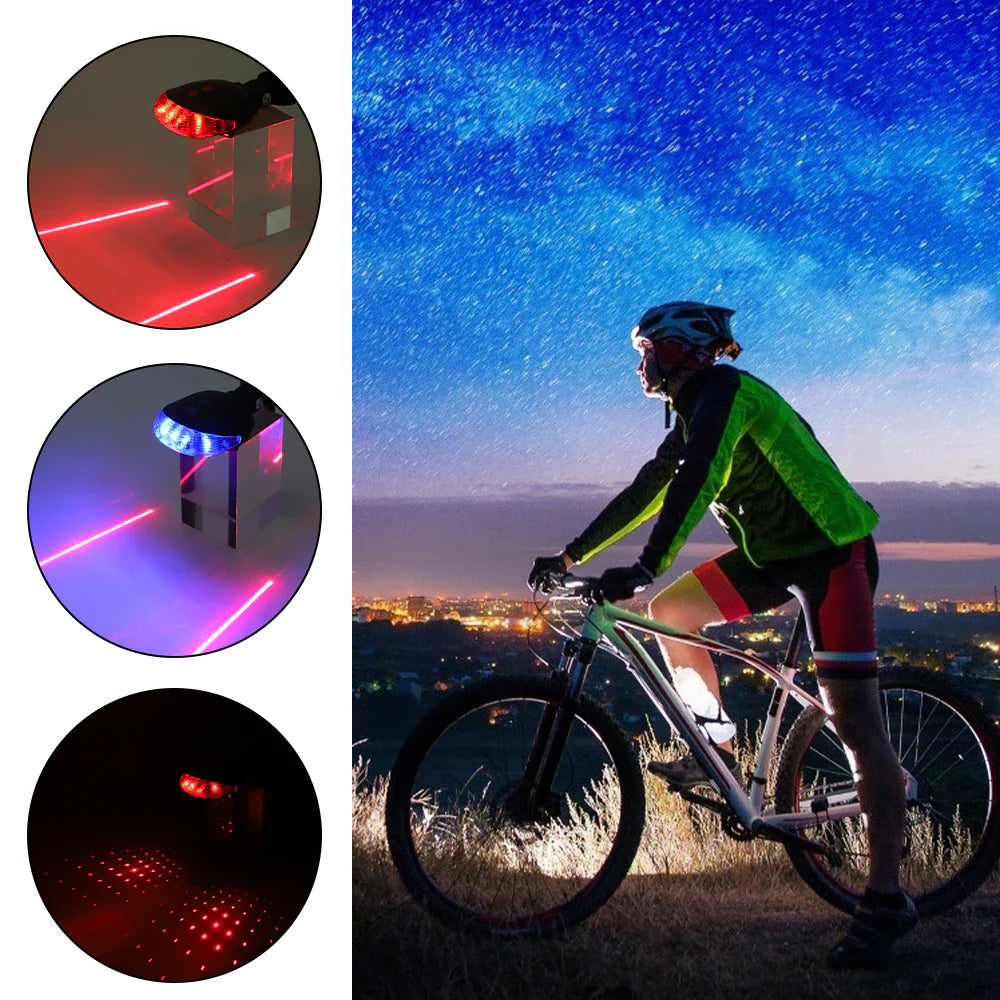 Waterproof Bicycle Cycling Lights Taillights LED - Blue