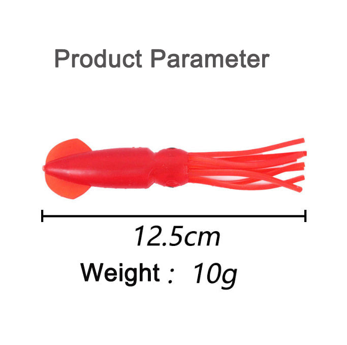 Yellow 12.5cm Lumo Coloured Fishing Octopus Skirts (Pkt of 3)
