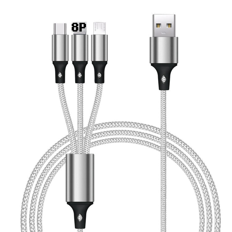 3 in 1 Super Phone Charge and Data Cable for Iphone Samsung Huawei - 1.2 M Cable