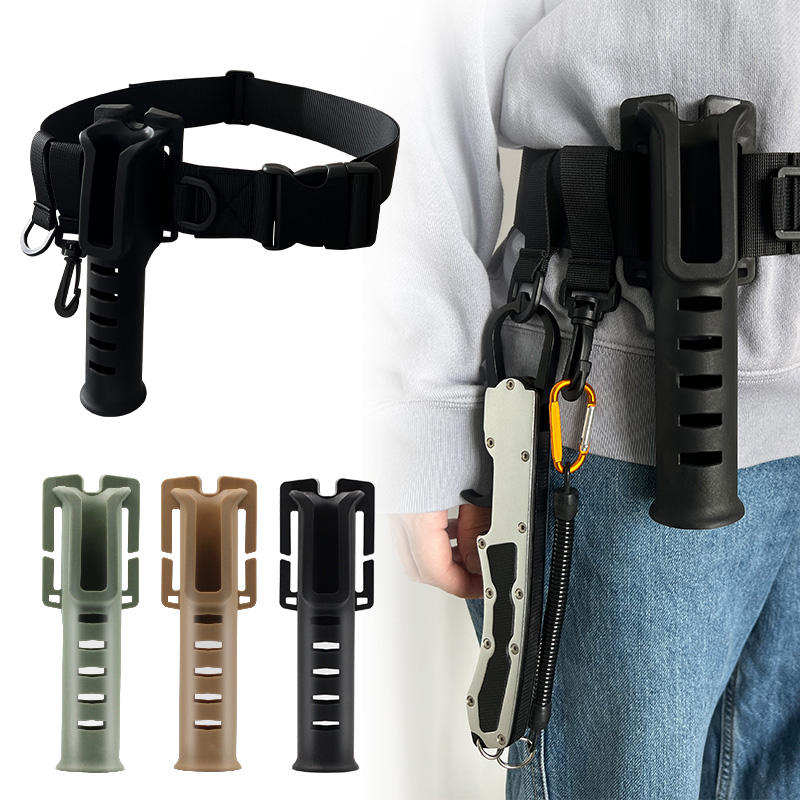 Adjustable Fishing Waist Belt with Rod Holder