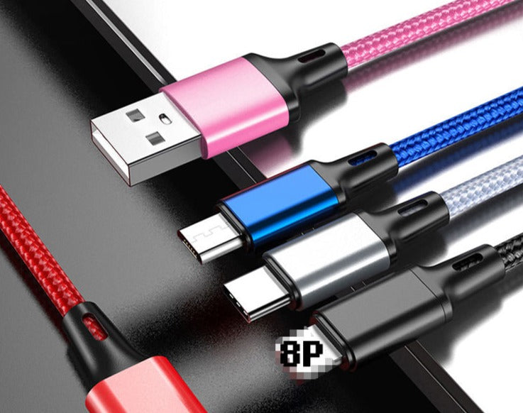 Super Phone Charge and Data Cable 3 in 1 Cable - 1.2 M Cable