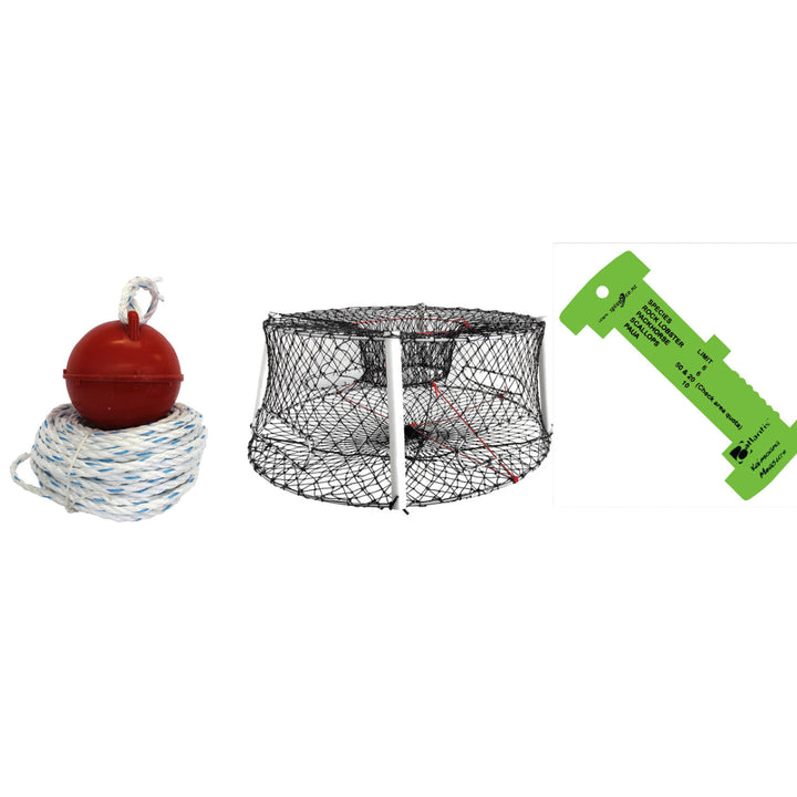 Crayfish Bundle Pot, Ropes Floats and Measure