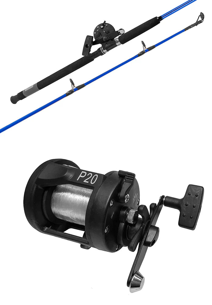 6Ft Boat Combo Rod with Overhead Reel - spooled