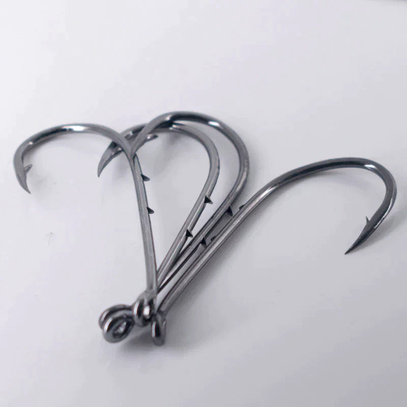 50pcs Double-backed 5/0 High Carbon Fishing Hooks