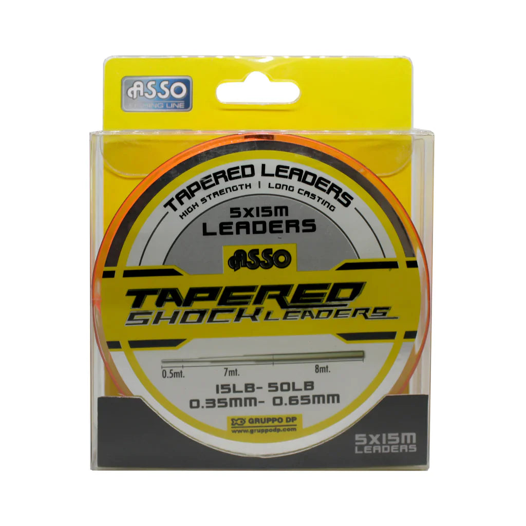 Tapered Shock Leader Orange 15-50lb 5 x 15m