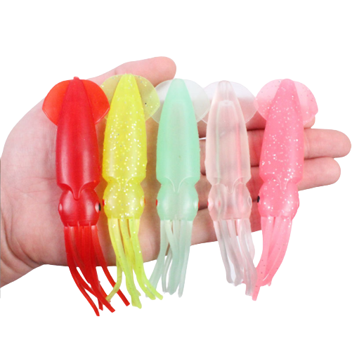 Pink 12.5cm Lumo Coloured Fishing Octopus Skirts (Pkt of 3)