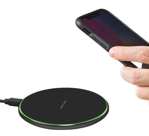 15w Fast Wireless Charger Pad for iPhone or Samsung - Black