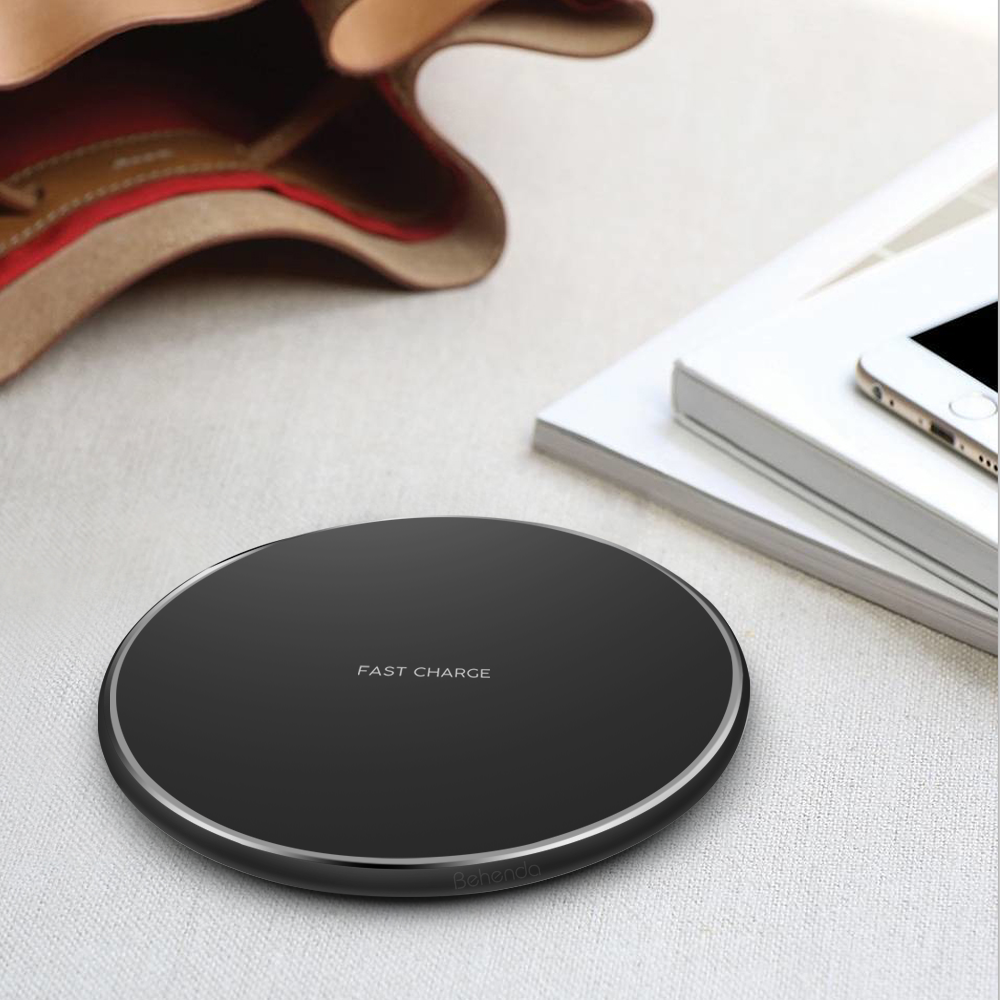 15w Fast Wireless Charger Pad for iPhone or Samsung - Black