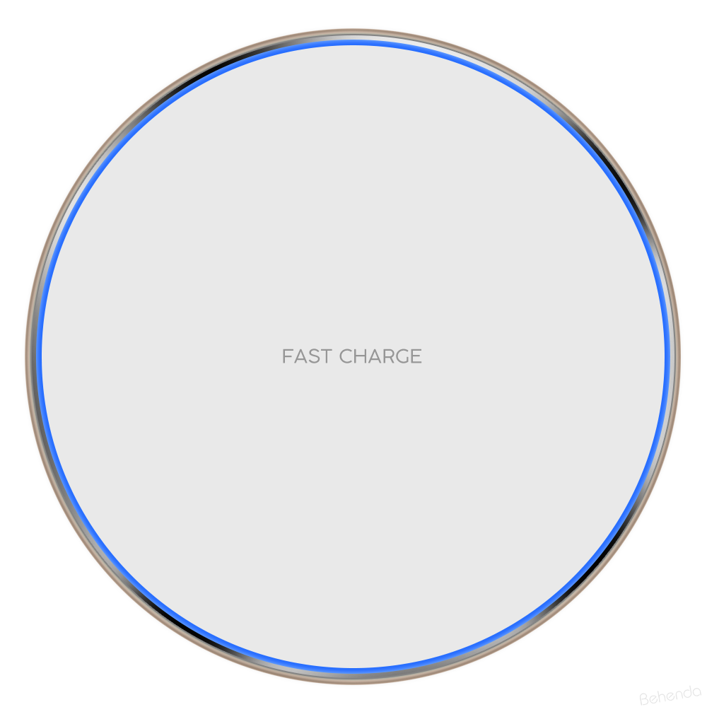 15w Fast Wireless Phone Charger Pad for iPhone or Samsung - Silver
