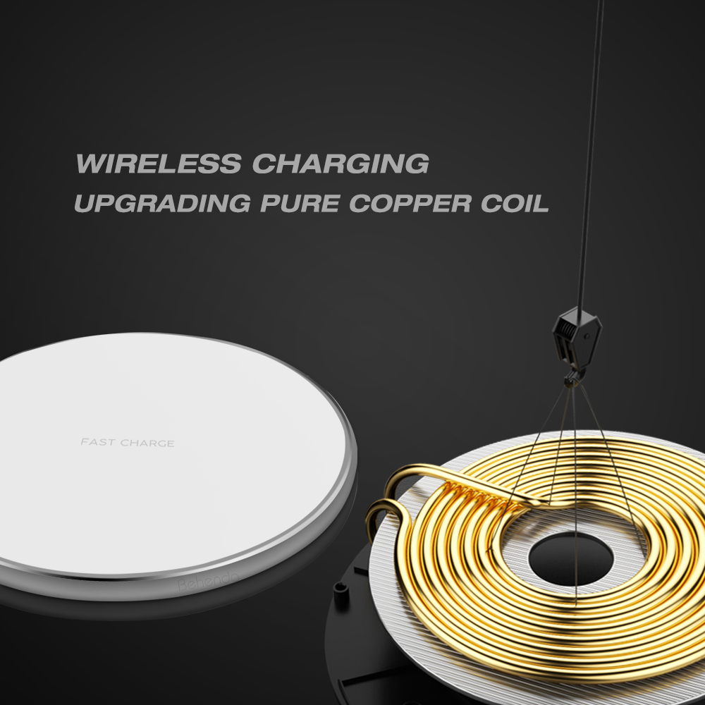 15w Fast Wireless Charger Pad for iPhone or Samsung - Black