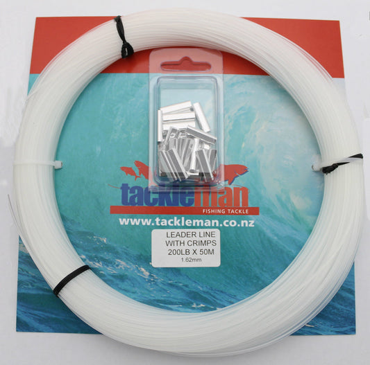 200lb Nylon Leader X 50M with crimps