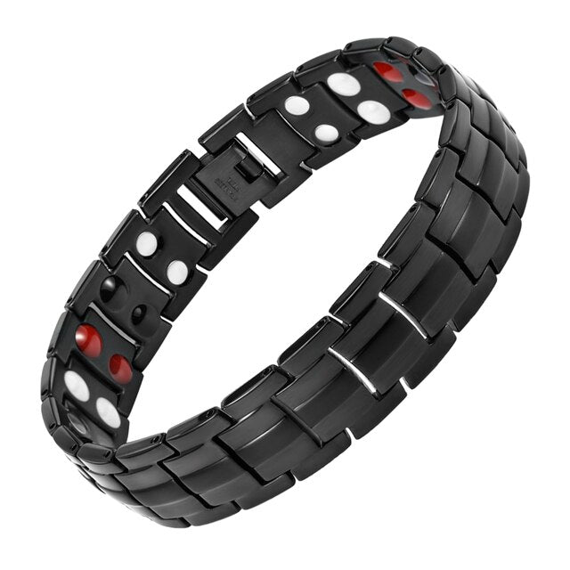 Double Row Bio Elements Energy Germanium Bracelet Black