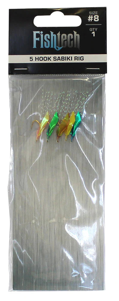 5 Hook Sabiki Rig Size 8 (1 per pack )