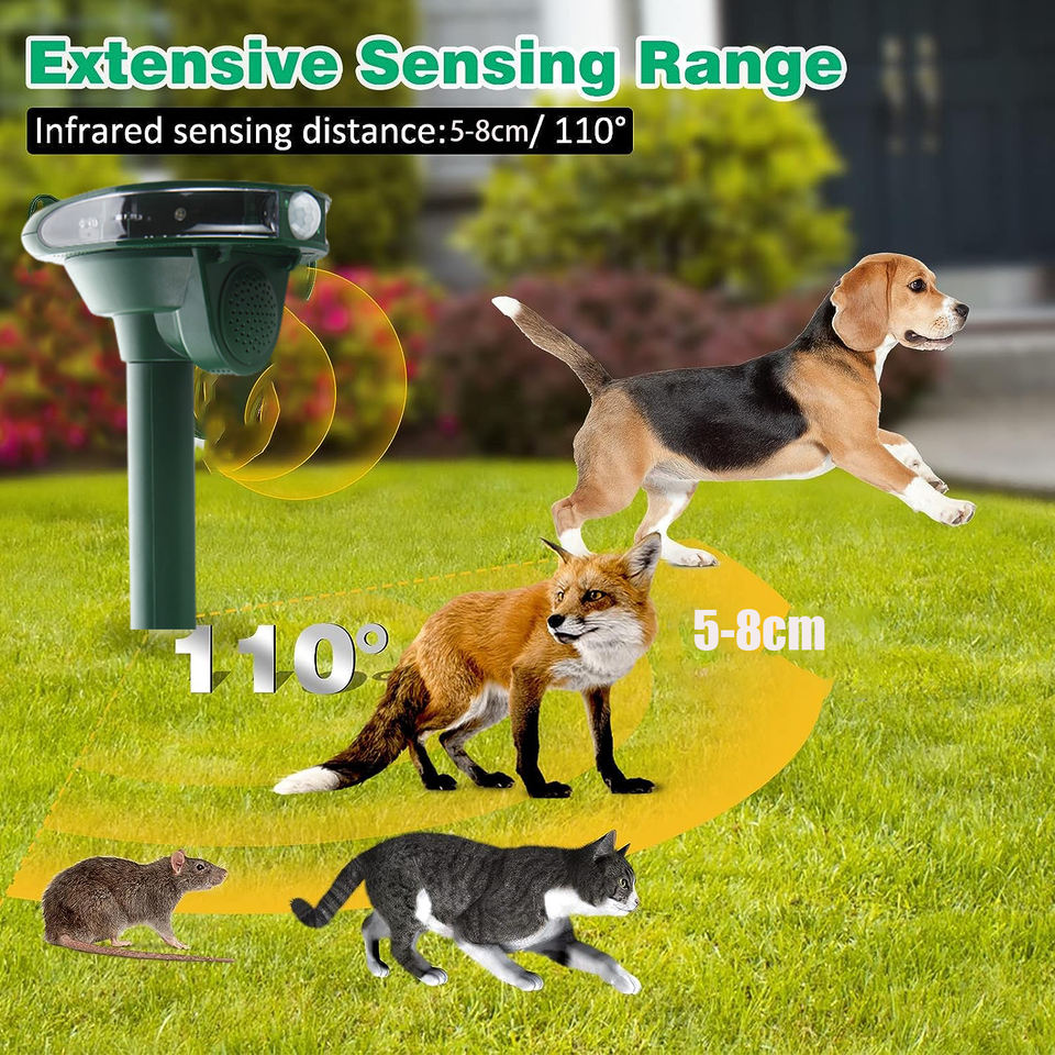 Outdoor Pest Repeller -  Ultrasonic -Solar Powered