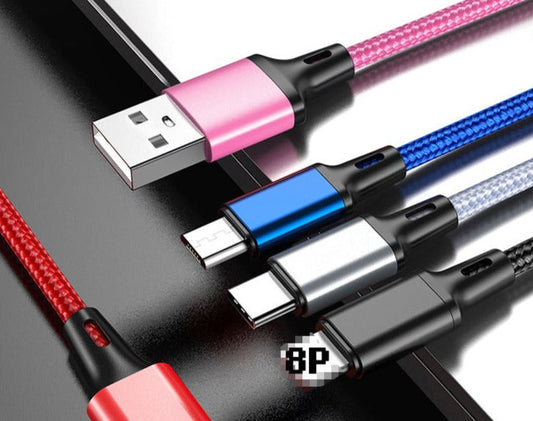 Super Phone Charge and Data Cable 3 in 1 Cable  - 1.2 M Cable