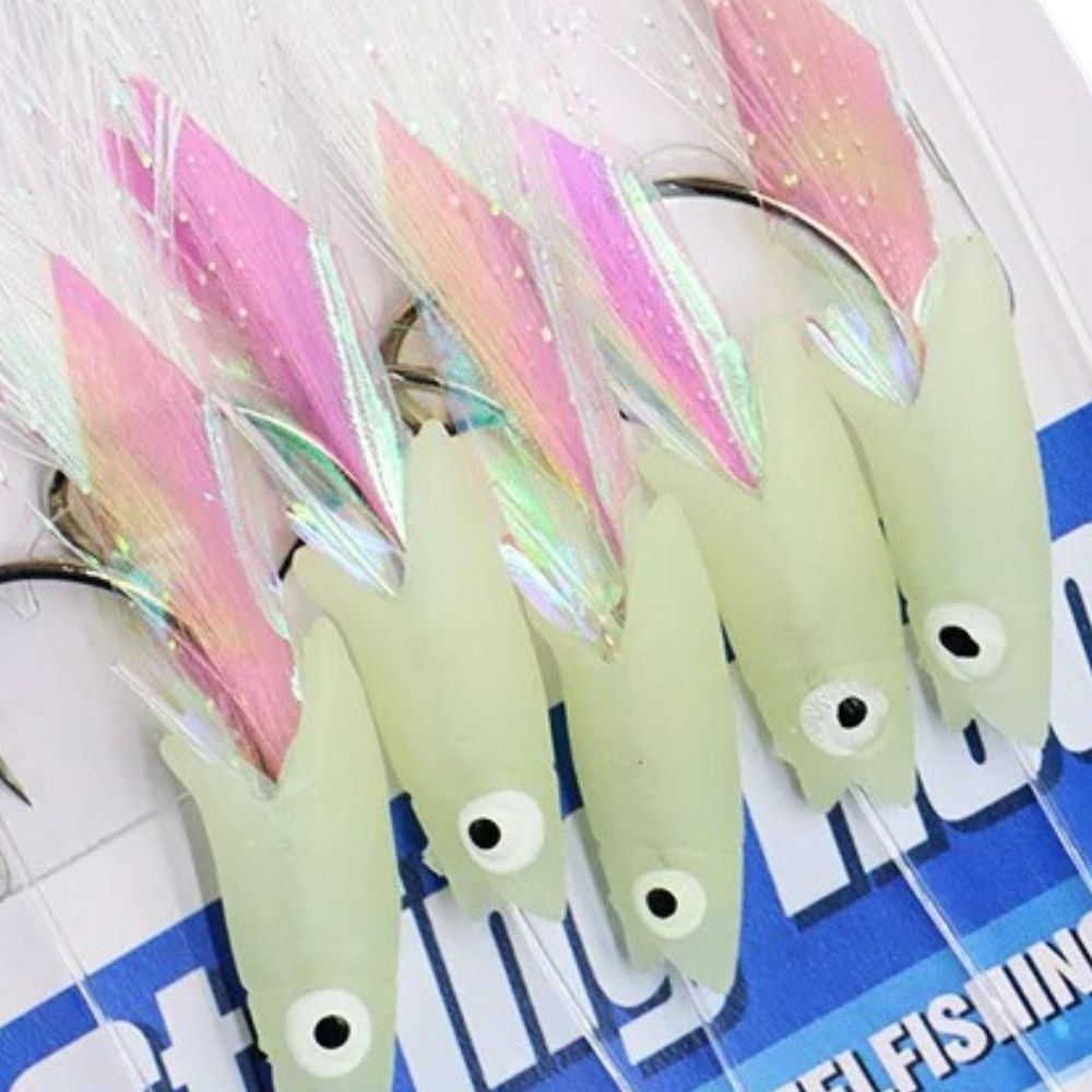 5 Hook Deluxe Luminous Sabiki Rig 1/0 – MeanFish Tackle and Diving