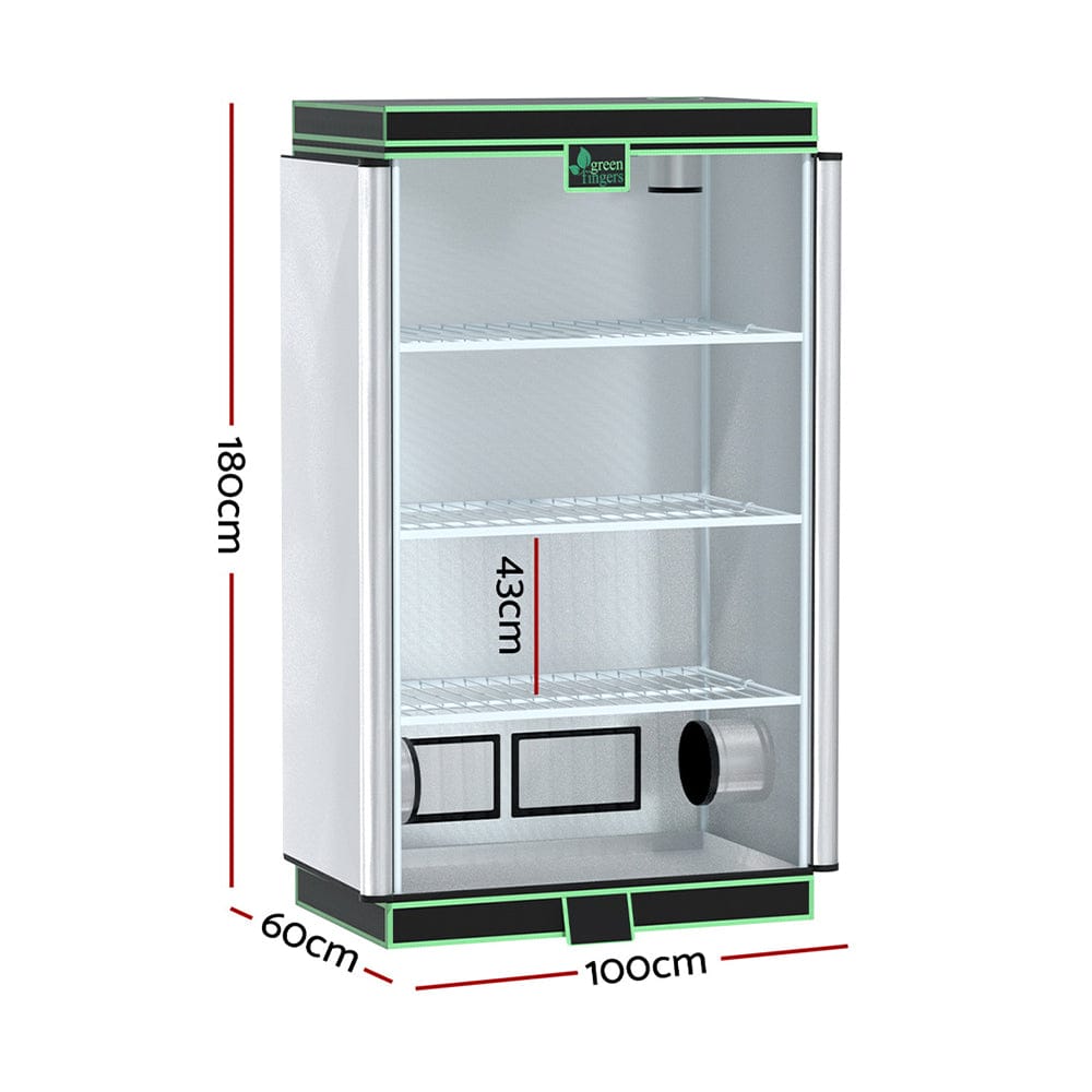 Green Fingers Grow Tent 100x60x180cm 4 Tiers Kits Hydroponics Indoor Grow System