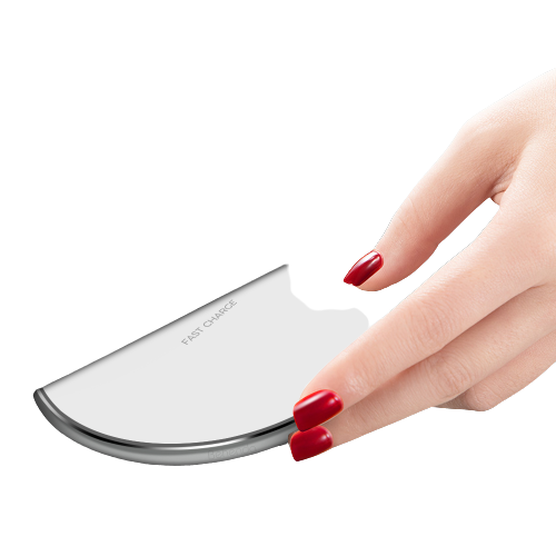 15w Fast Wireless Phone  Charger Pad for iPhone or Samsung  - Silver
