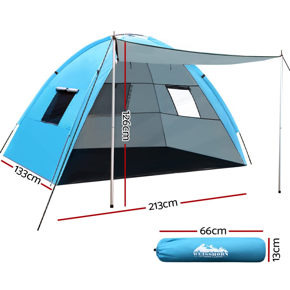 Weisshorn 4 Person Camping Tent | Beach Sun Shade Portable Hiking Shelter