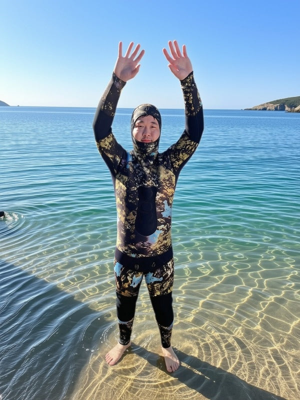 Premium 2pc 5mm Open Cell Spearfishing Wetsuit